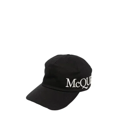 ALEXANDER MCQUEEN ALEXANDER MCQUEEN LOGO EMBROIDERED CURVED PEAK BASEBALL CAP