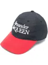 Alexander Mcqueen Logo Embroidered Baseball Cap In Blue
