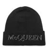 Alexander Mcqueen Logo Embroidered Beanie