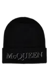Alexander Mcqueen Logo Embroidered Beanie In Black