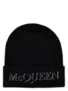 Alexander Mcqueen Logo Embroidered Beanie In Brown