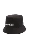 Alexander Mcqueen Logo-embroidered Bucket Hat In Black