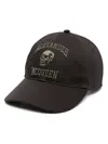 Alexander Mcqueen Cotton Twill Cap With Embroidery In Black