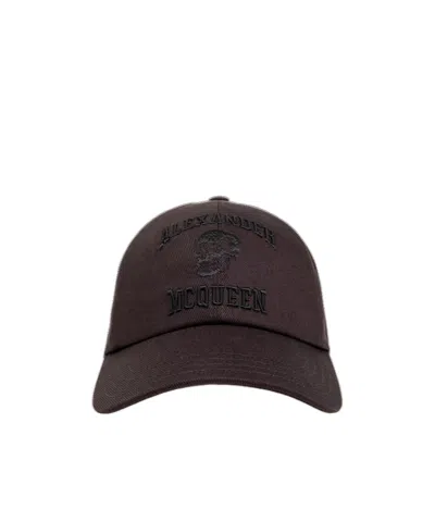 Alexander Mcqueen Logo-embroidered Cap In Black