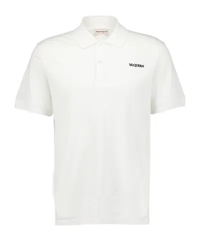 ALEXANDER MCQUEEN LOGO-EMBROIDERED COTTON POLO SHIRT