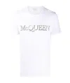 Alexander Mcqueen White Embroidered Logo T-shirt In White