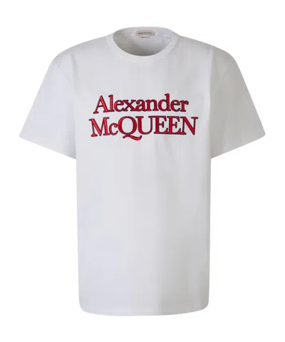 ALEXANDER MCQUEEN ALEXANDER MCQUEEN LOGO PRINTED CREWNECK T-SHIRT