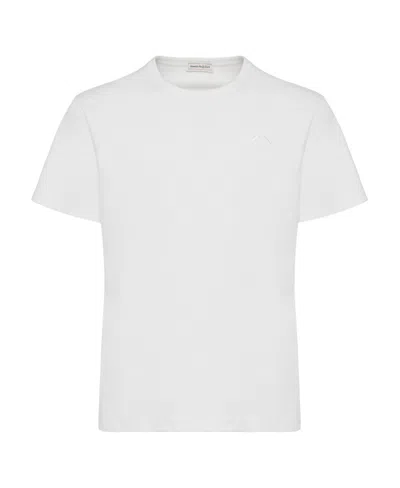 Alexander Mcqueen Logo-embroidered Cotton T-shirt In White
