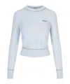 Alexander Mcqueen Logo-embroidered Sweater In Blue