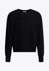 Alexander Mcqueen Logo Printed Crewneck Sweatshirt In Black