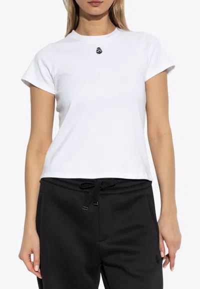 ALEXANDER MCQUEEN LOGO EMBROIDERED CREWNECK T-SHIRT