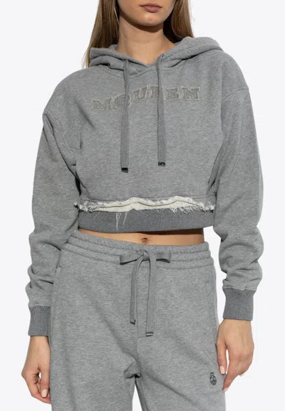 ALEXANDER MCQUEEN LOGO EMBROIDERED HOODED SWEATSHIRT