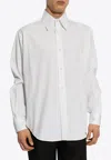 Alexander Mcqueen Logo-embroidered Long-sleeved Shirt In White