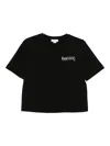 Alexander Mcqueen Logo-embroidered Short-sleeve T-shirt In Black