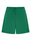 Alexander Mcqueen Logo-embroidered Shorts In Green