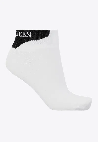 Alexander Mcqueen Logo-embroidered Socks In White
