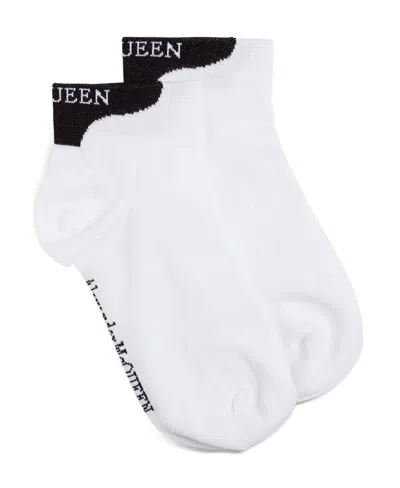 Alexander Mcqueen Logo-embroidered Socks In White