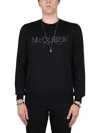 Alexander Mcqueen Wool Knit Sweater In Nero