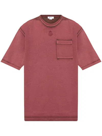 Alexander Mcqueen Logo-embroidered T-shirt In Red