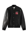 Alexander Mcqueen Logo-embroidered Varsity Jacket In Black