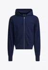 Alexander Mcqueen Full-zip Hooded Sweatshirt With Embroidered Detailing In Animal Print