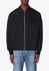 Alexander Mcqueen Logo-embroidered Zip-up Jacket In Black