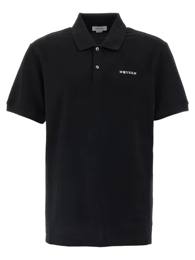 ALEXANDER MCQUEEN ALEXANDER MCQUEEN LOGO EMBROIDERY POLO SHIRT