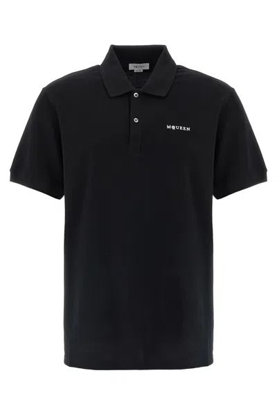 Alexander Mcqueen Logo Embroidery Polo Shirt In Multi