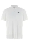 Alexander Mcqueen White Polo Shirt With Classic Collar And Logo Lettering Embroidery On The Front In Cotton Man In Gray