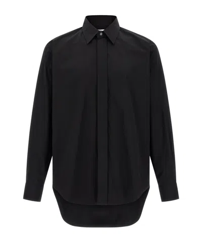Alexander Mcqueen Logo Embroidery Shirt In Black