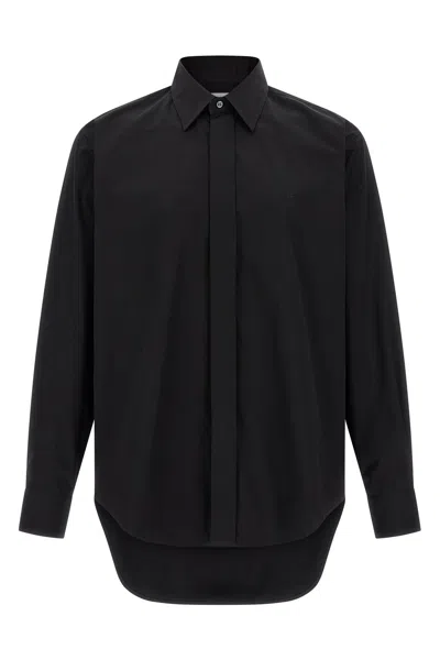 Alexander Mcqueen Logo Embroidery Shirt In Black