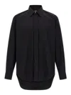 Alexander Mcqueen Logo Embroidery Shirt Shirt And Blouse Black In Black