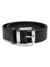 Alexander Mcqueen Logo-engraved Buckle Belt In Black