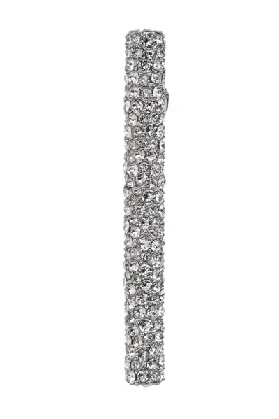 Alexander Mcqueen Cross-bar Earring In Silver