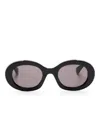 Alexander Mcqueen Sonnenbrille Mit Ovalem Gestell In Schwarz