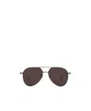 Alexander Mcqueen Logo-engraved Pilot-frame Sunglasses In Brown