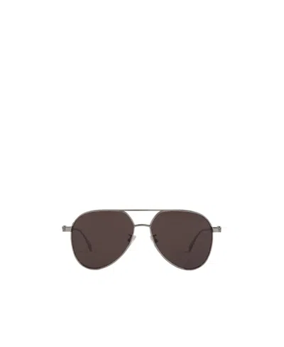 Alexander Mcqueen Logo-engraved Pilot-frame Sunglasses
