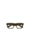 Alexander Mcqueen Logo-engraved Rectangle-frame Glasses In Black