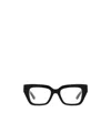 Alexander Mcqueen Logo-engraved Square-frame Glasses In Black