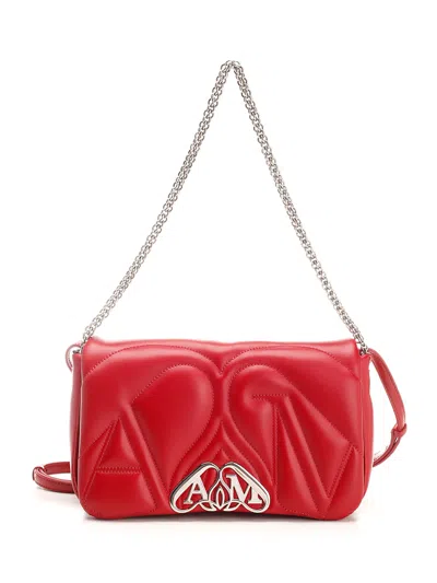 Alexander Mcqueen Logo Flap Shoulder Bag In Red
