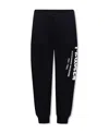Alexander Mcqueen Logo Graffiti Print Track Pants In Black
