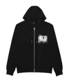 Alexander Mcqueen Logo Hooded Casual Jacket In Black