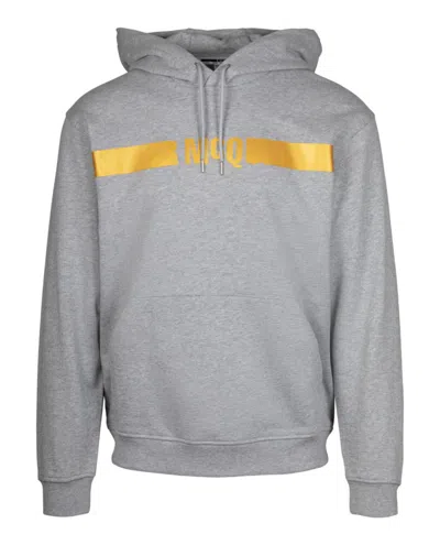 Alexander Mcqueen Logo Hooded Sweatshirt In Gray