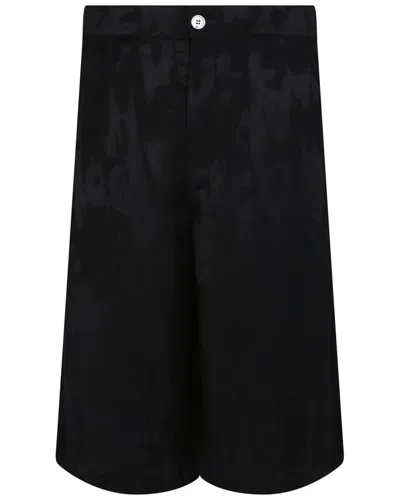 Alexander Mcqueen Logo Jacquard Shorts In Black