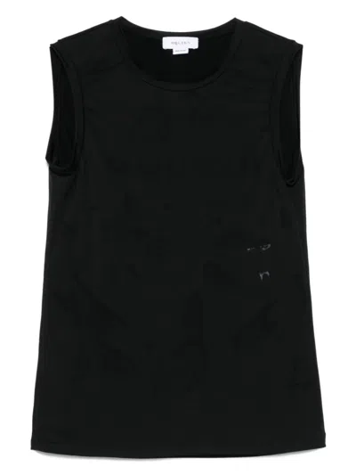 Alexander Mcqueen Logo-jacquard Top In Black