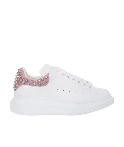 Alexander Mcqueen Logo Lace Up Casual Sports Shoes In White