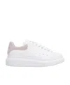 Alexander Mcqueen Oversized Leather Sneakers With Chunky Sole And Logo Detail In White