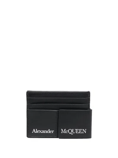 Alexander Mcqueen Logo Leather Credit Card Case