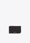 Alexander Mcqueen Logo-lettering Sling Zip Cardholder In Black