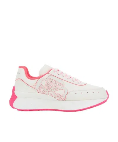ALEXANDER MCQUEEN ALEXANDER MCQUEEN LOGO DETAILED LACE-UP SNEAKERS